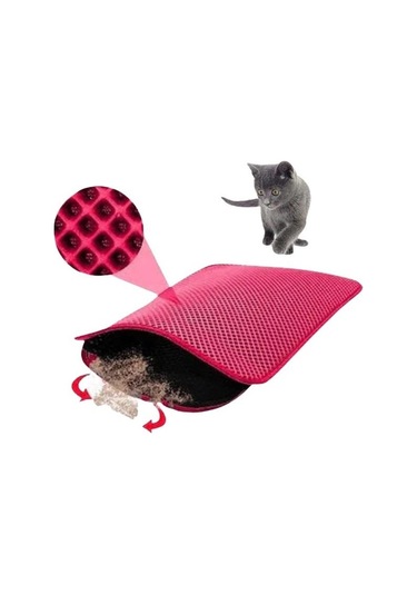 Perfect Elekli Kedi Kumu Paspası Kırmızı 60 x 40 CM