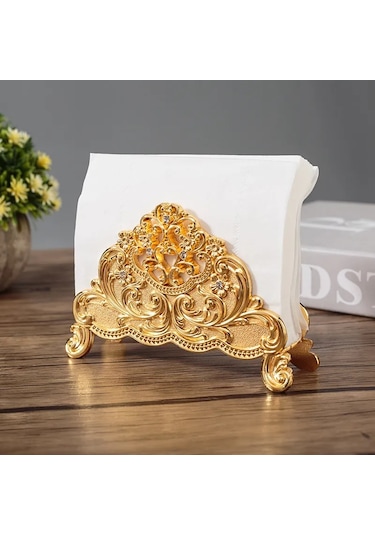 Altın Tavuskuşu-avrupa Tarzı Masa Doku Tutucu Peçete Raf Standı Metal Sanat Zanaat Ev Dekorasyon El Restoran Masaüstü Cafe Süsler Hediye