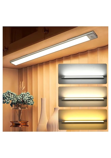 Monozone Kablosuz Led Gece Lambası 40cm Hareket Sensörlü