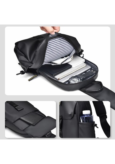 Sones Weıxıer 2023 Büyük Kapasiteli Çapraz Göğüs Çantası Su Geçirmez Bisiklet Spor Tek Omuz Çantaları Gri