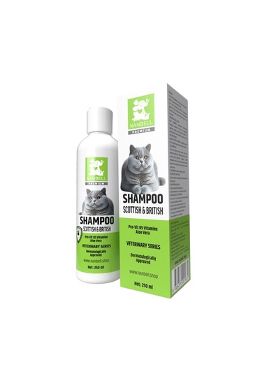 Nanbell Scottish British Kedi Şampuanı Özel Formüllü Hassas Bakım 250 ML