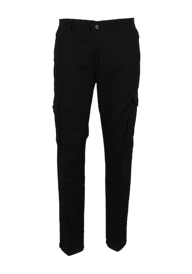 Modarar Erkek Keten Kargo Pantolon Siyah Renk Rar01442