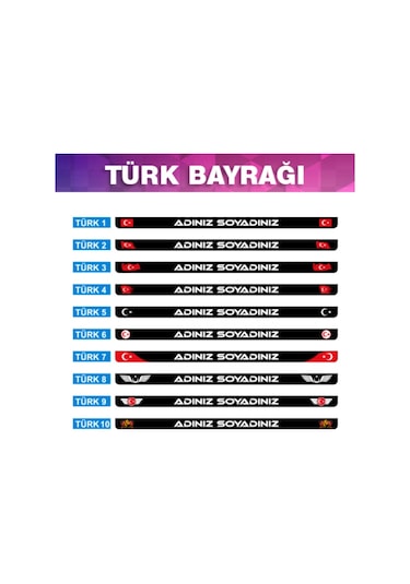 1 Adet Düz 1 Adet Kare Takmatik Plakalık 15.5Cmx30.5Cm Ebatı 289436477