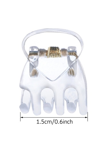 Dofolink 24'lü Mini Reçine Saç Klipsi - Şeffaf, Dayanıklı, Saçı Hasar Vermeyen, Çocuklar İçin Zarf Tipi Saç Aksesuarı Şeffaf