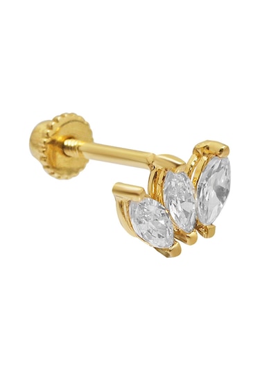 Altınkesesi Altın Üçlü Markiz Piercing Tragus Helix Altın