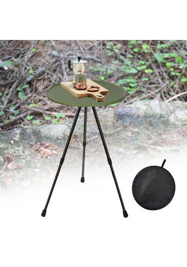 Dolıty Katlanabilir Masası, Açık Yuvarlak , Taşınabilir Mini Yeşil Çok Renkli