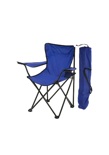 Exent Rejisör Katlanır Çantalı Piknik, Plaj, Balıkçı, Kamp Sandalyesi 4'lü - Lacivert