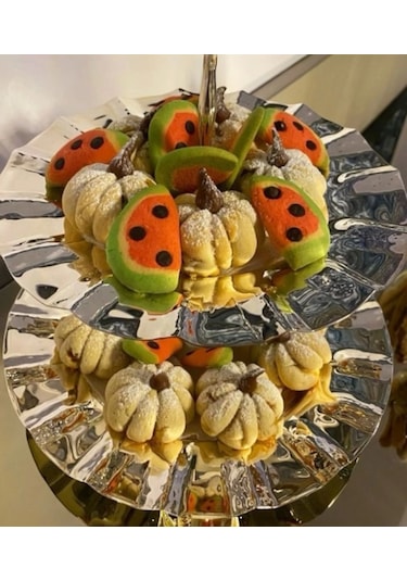 İki Katlı Gümüş Kaplama Servis Gümüş