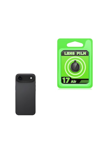 Adige İphone Uyumlu 17 Air Lens Koruyucu Siyah + Ekran Koruyucu Siyah