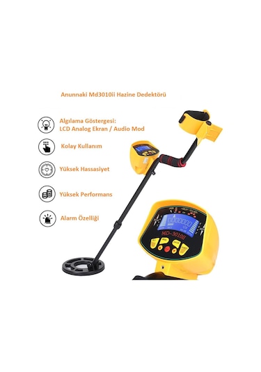 Md-3010İi Profesyonel Altın Metal Hazine Dedektörü 3Metre Md3010