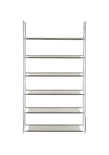 Tenfowee 6 Katmanlı Pratik Ayakkabı Rafı - Paslanmaz Boru Ve Dokumasız Kumaş İle Dayanıklı Depolama Çözümü Gri