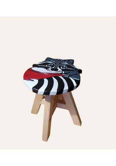 Racun El Yapımı Ahşap Çocuk Taburesi