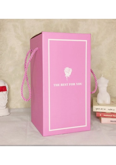 Cam Fanus İçerisinde Dekoratif Led Işıklı Solmayan Gül Lamba