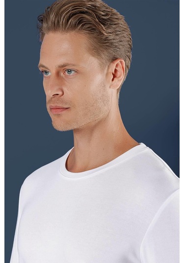 Ts 870 Slim Fit Beyaz Spor T-shirt Beyaz