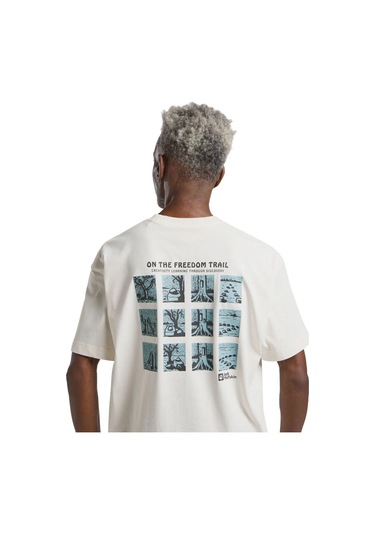 Jack Wolfskin Trailblazer Erkek Tişört Beyaz Beyaz