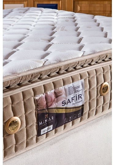 Minarmobilya Minar Safir Tek Kişilik Full Ort Pedli Yaylı Yatak 120X200