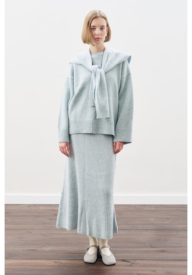 Chunky Oversıze Kazak Mavi Mavi