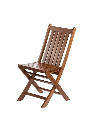 Bahçeme Avşa Katlanır Ahşap Bahçe Balkon Sandalyesi Kolçaksız x2 Ahşap