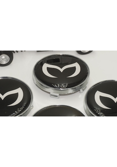 Mazda Batman Logo Jant Göbeği Kapak Seti 60mm