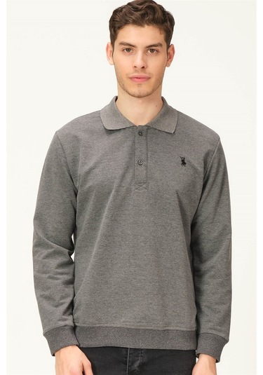 V4007 Dewberry Erkek Sweatshırt-antrasit Antrasit