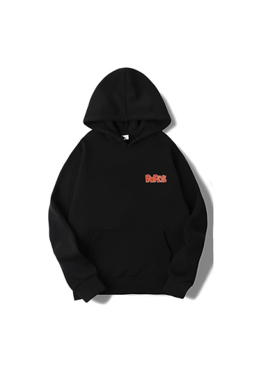 Brz Collection Unisex Oversize Popeye Temel Reis Hoodie Siyah