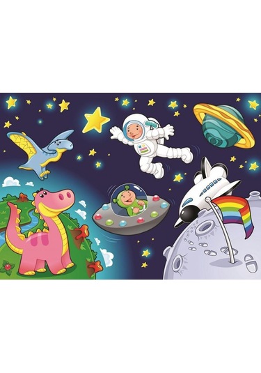 Art Kids 24+35 Parça Astronot Ve Mini Pegasus Çocuk Yapboz