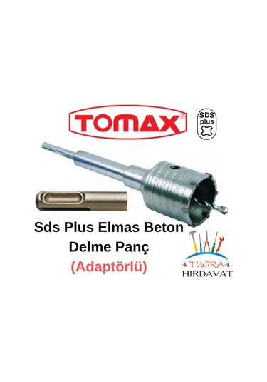 Tomax Sds Plus Elmaslı Beton Delme Panç Adaptörlü 35mm