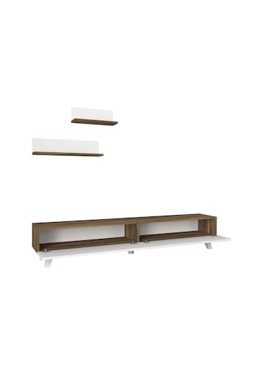 Dekorister Amerika Tv Ünitesi Beyaz-Ceviz