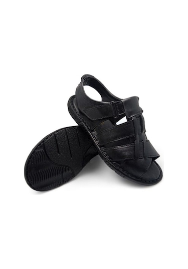 Magic Shoes Hakiki Deri Ortopedik Erkek Sandalet 001