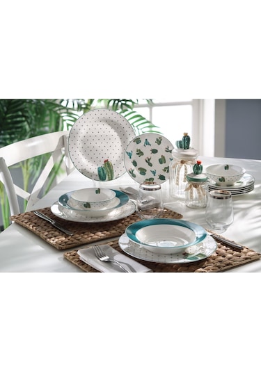 Pierre Cardin Cactus 24 Parça   Yemek Takımı