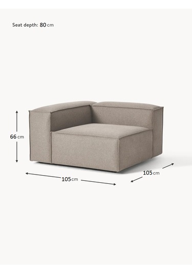 Most Mollis Köşe Modül Berjer Silinebilir 10 Kahverengi Keten Kum Kahverengi