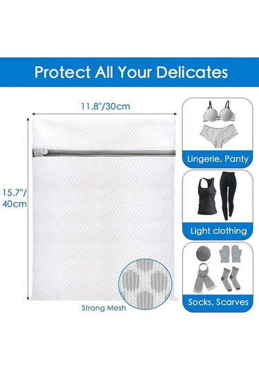 Bosphorusboutique02 Springsun Gri Renkli 2'li Çamaşır Makinesi Çanta Seti: Dayanıklı Ayakkabı Yıkama Çantası Ve Ağ Desenli Giyim Koruması Gri