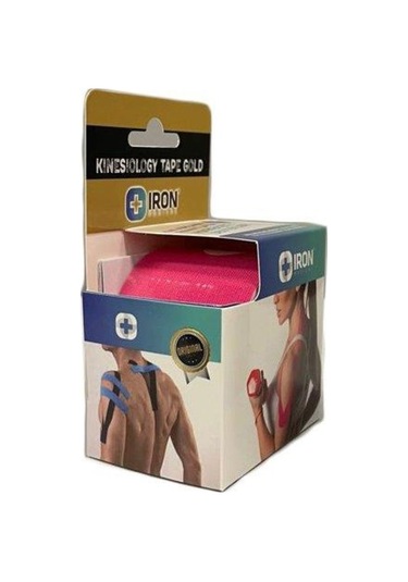Iron Kinesiology Tape Gold  Bandı 5 CM x 5 M Pembe