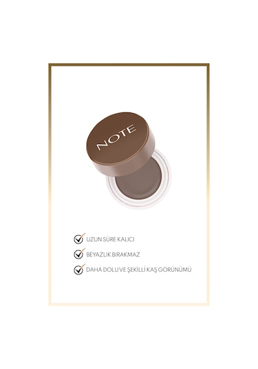 Note Cosmetique Brow Pomade Kalıcı Kaş Pomadı - 01 Light Brown - Açık Kahverengi