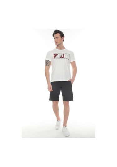 Fore Sport Erkek Realıty Baskılı T-shirt Ekru