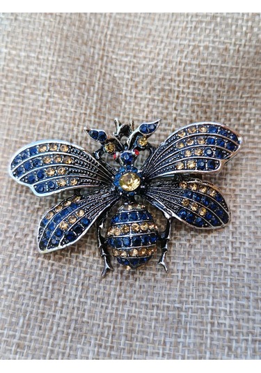 Villovatik Zarif Retro Kelebek Broş 222820620 Mavi