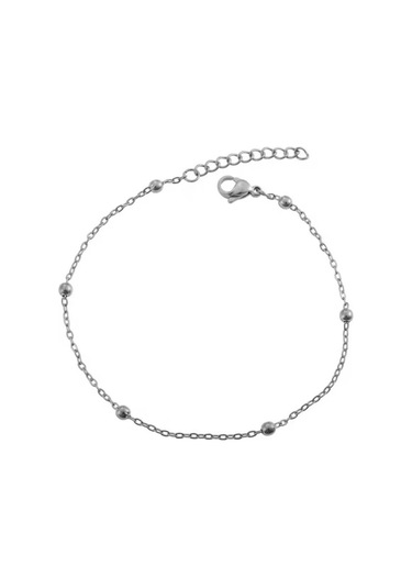 Takı Dükkanı Toplu Forse Zincirli Uzatmalı Paslanmaz Çelik Bayan Bileklik Eck59b Metalik