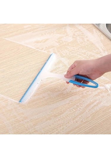 Jzcatçok Fonksiyonlu Cam Kazıyıcızemin Temizlemepencere Temizleme Fırçasısilikon - Mavi