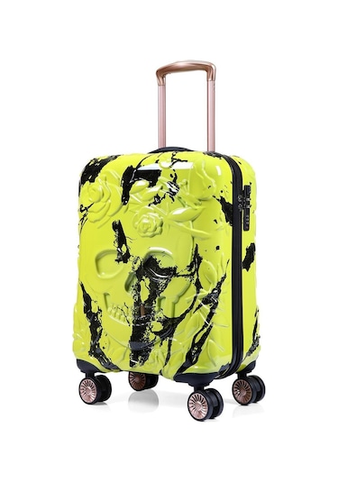 Ççs 5217 Kuru Kafa Polikarbon 3 Lü Valiz Seti-sarı-siyah Sarı - Siyah