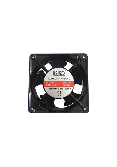 Isıso Devirli Aksial Metal Fan 12x12x38