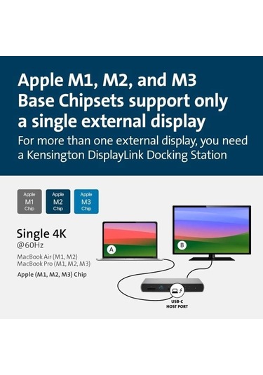 Kensington Usb-c Ve Thunderbolt Bağlantı İstasyonu K37010na