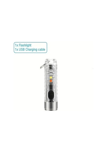 Kualool 10 Modlu Manyetik Mini Anahtarlık El Feneri - Kamp & Açık Hava Kullanımı Mavi