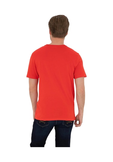 U.S. Polo Assn. Erkek V Yaka T-shirt Kırmızı