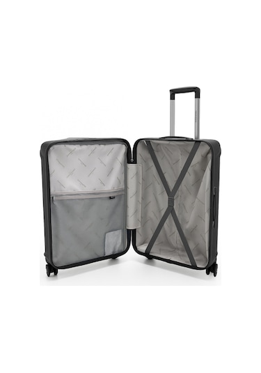 Pierre Cardin Büyük Ve Kabin Boy 2'li Set %100 Polipropilen Valiz Siyah 04pc7090 Siyah