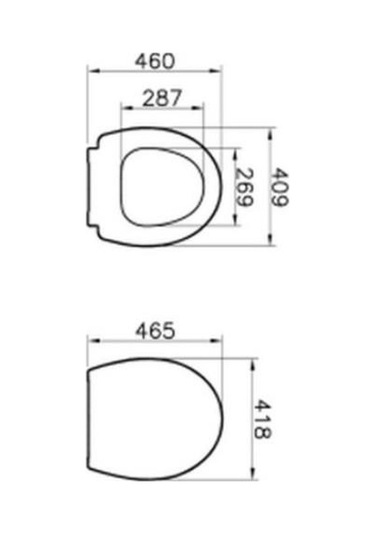 Vitra Memoria Klozet Kapağı Duroplast, Üstten Sıkmalı Yavaş Kapanır, Metal Menteşeli, Beyaz