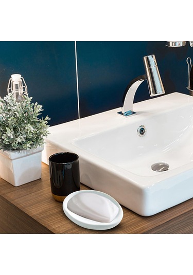 Suntek Otel Tuvalet Banyo Mavi Için Tahliye Deliği Sabunluk Ile