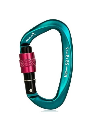 Pazly Profesyonel 25kn Vida Kilitlemeli D-şekil Emniyet Karabinası - Hafif Ve Dayanıklı Tırmanma Ekipmanı, Çok Renkli Çok Renkli