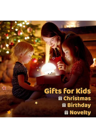 Dokunmatik Okul Öncesi Gece Lambası Çocuklar İçin Mantar Gece Lambası Şarj Edilebilir Sevimli Lambalar İç Mekan Dekorasyonu Harika Hediye Çok Renkli