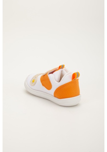 Şirinbebe Ortopedik Erkek Bebek İlkadım Ayakkabı Beyaz Cırtlı Anorak-4052 Beyaz