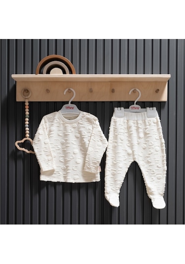 Tiffany Baby Moon Theme Patikli 2'li Takım 35098 Ekru